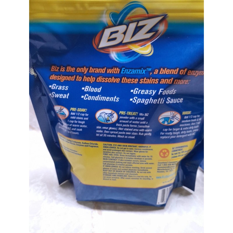 BIZ Laundry Detergent Powder with Stain Blasters For A Great