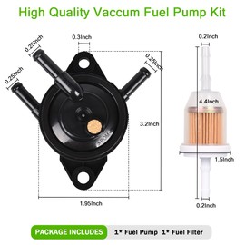AMICAREP Fuel Pump for Kohler Vacuum Fuel Pump with Filter Fits for Kohler 17-25HP Engine Briggs & Stratton Honda Yamaha Small Engine Lawn Mower Replacement OE# 49040-7001