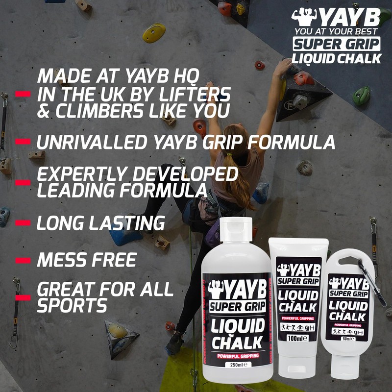 YAYB LIQUID CHALK | Powerful Grip Formula | Sweat-Free Hands