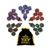 ODINROLL Polyhedral Dice Set, Complete Sets with 1 Pouch for