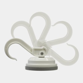 Zeal" Click and Secure Vacuum Suction Cup Hooks, White, Large