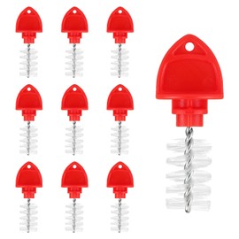 10pcs Beer Tap Plug Brushes, Plastic Beer Tap Cleaner Plugs Beer Tap Cleaning Brushes for Draft Beer Tap Stoppers Beer Faucet Brushes for Home Restaurant Bar (Red)
