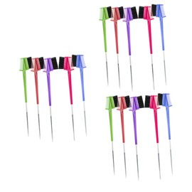 Healeved 15pcs Portable Brow Combs and Hair Dye Brushes Dual-use Eyebrow Tools Steel for Precise Makeup Application Salon Home Random Colors