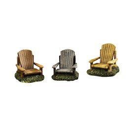 Gift Craft 2.4-Inch Poly Resin Mini Chair Design Terrarium Figurines, Small