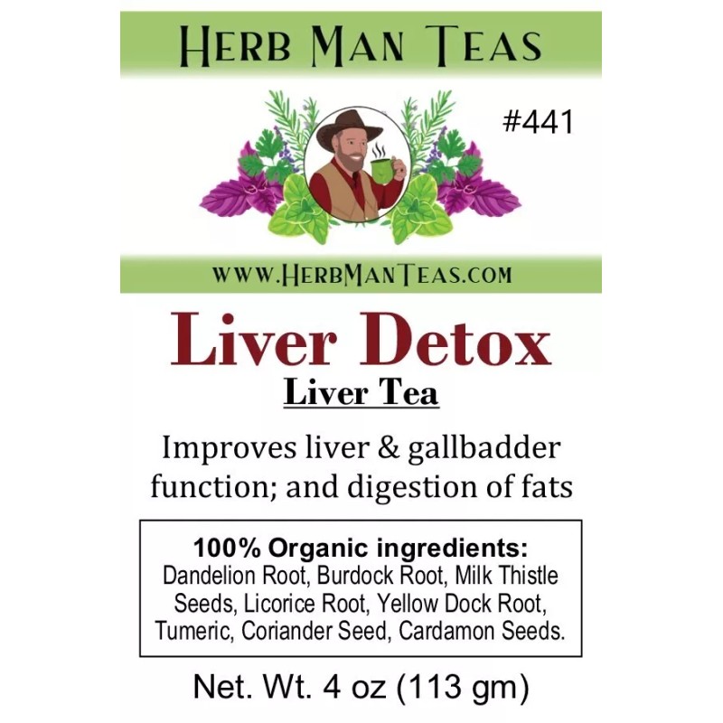 HERB MAN TEAS LIVER TEA - effective liver-detoxing blend; lowers