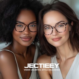 Jectieey Blue Light Blocking Glasses for Women Men - Anti Eyestrain & UV Glare Oversized Blue Light Glasses for Computer/TV/Gaming(tortoise)