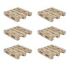 Creative Hobbies 6-Pack Mini Wood Pallet Coasters for Beverages, Hot