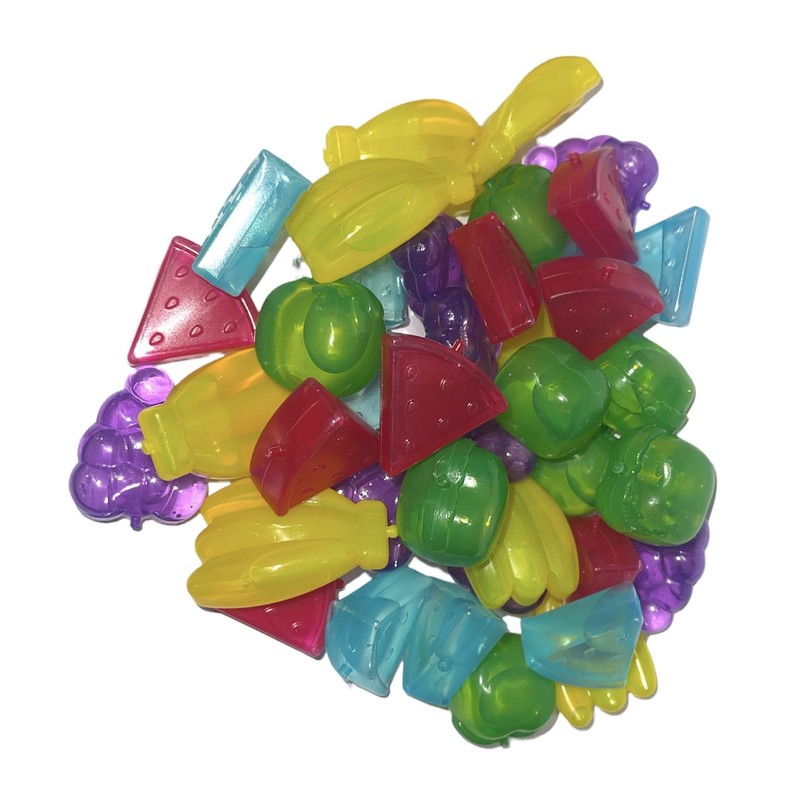 eMKay® Plastic Reusable Washable Assorted Fruit Shaped ICE Cubes (Pack