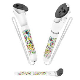 Tyasoleil VR Handle Attachment for Meta Quest 3, Extension Controller Accesories Compatible with Oculus, Gorilla Tag Long Arms Grips, for Beat Saber More Better Experience (White)