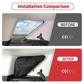 Linskip TrunkMate™ Suction Organizer for Ford Bronco Sport 2021-2025 2026, Rear Side Window Storage Bag for Ford Bronco Sport Trunk Accessories Pair(Black)