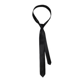 MONOJLY Tie for Women Slim Scarf Long Tie JK Uniform Tie Slim Tie Solid Color Solid Color Formal Black Ties, black