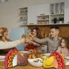2 Pcs Glitter Thanksgiving Turkey Centerpiece, Glitter 3D Turkey Table
