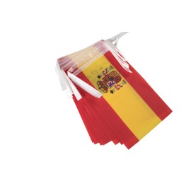 Spain Spanish String Banner Flag,5.5 x 8.2 Inch String Banner,Indoor and Outdoor Party Decorations,16 ft 20 Mini Flags.