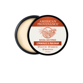American Provenance Premium Natural Hair Pomade for Women and Men with Shea Butter, Jojoba Oil, Argan Oil - Grooming Balm that Conditions and Styles Hair | Lemongrass and Marjoram 2 oz (Pack of 1)