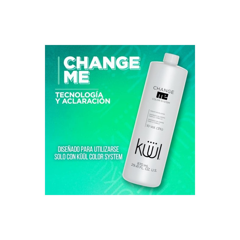 KÜÜL Change Me Peróxido Crema 10Vol Aclara Cabello, Elimina Pigmentos