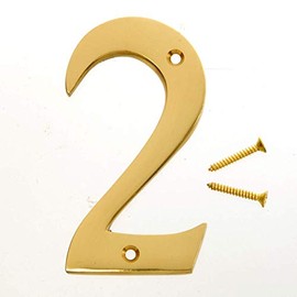Hy-Ko 4" High Metal House Number, Modern Raised Numbers for Exterior House, Durable Convenient Marking for Home Address with Included Mounting Hardware for Simple Installation