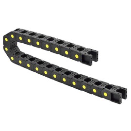 Qimoo 39.3 inch Plastic Drag Chain Cable Carrier, 1m Open Type Wire Drag Chain Cable Carrier R55 25x25 Cable Drag Chain for CNC Router Electronic Industrial Machine