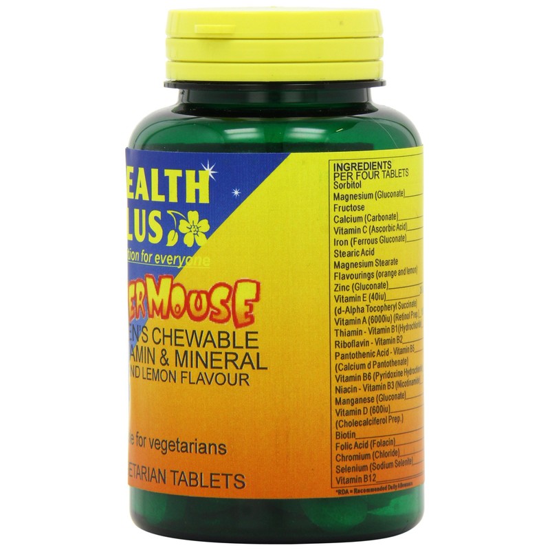 Health Plus Supermouse - Orange and Lemon Flavour Children's Chewable