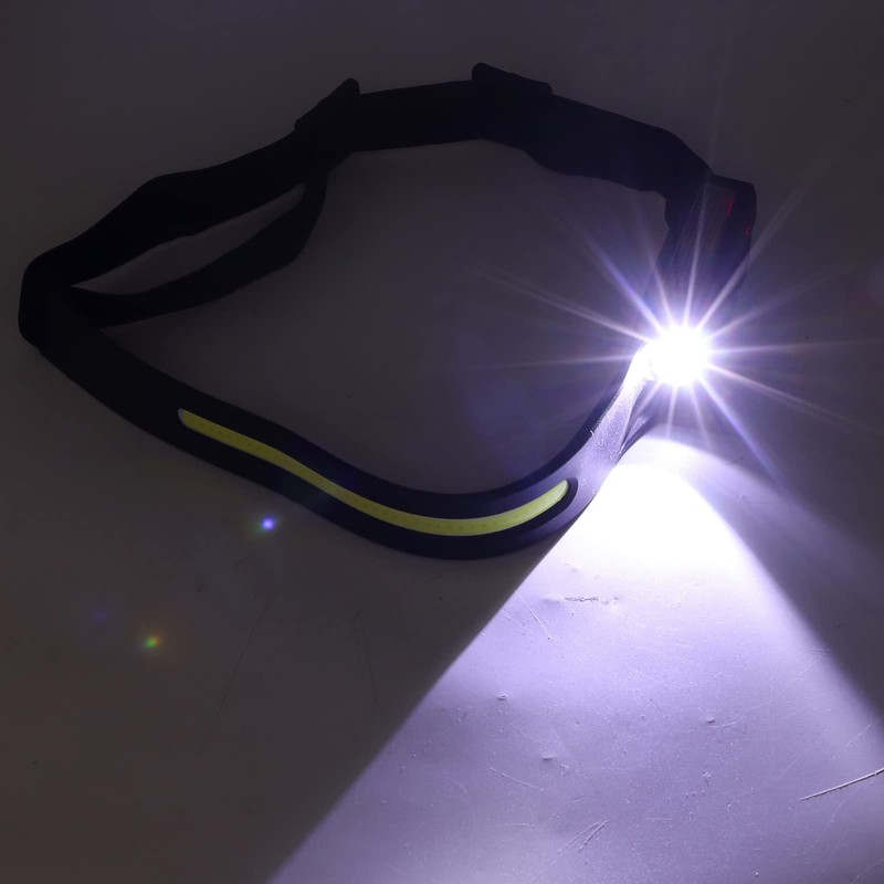 LED Headlight Pannlampa LED Uppladningsbar Silica Gel Headlight Ligh for