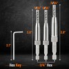 Bates- Self Centering Drill Bit Set, 3 Pack, 7/64", 9/64",