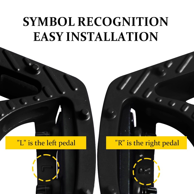 YIUBCZOQI Bike pedals with reflective strips, aluminum alloy bicycle platform