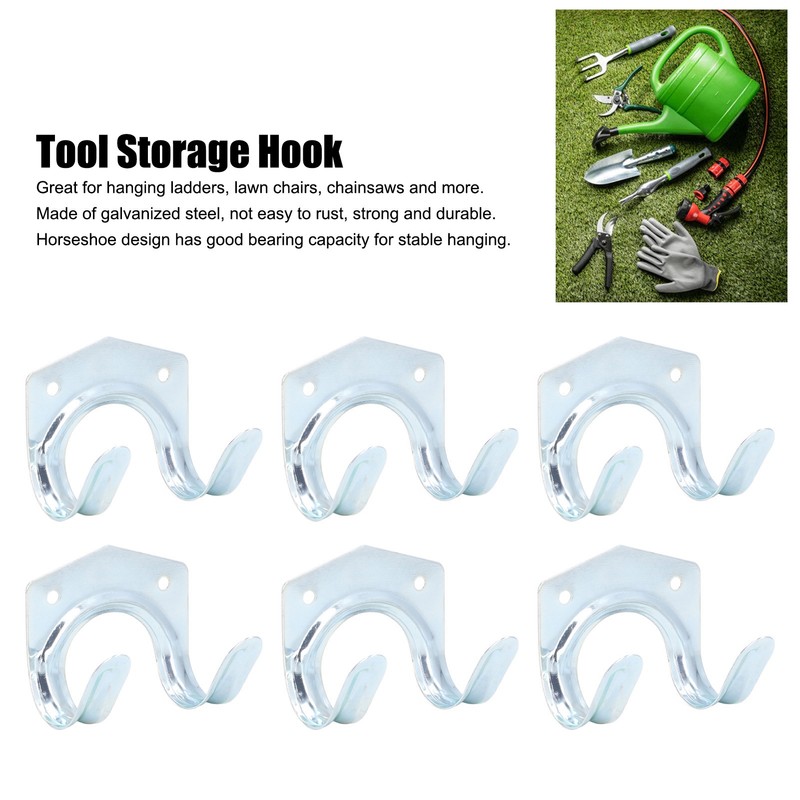 25Pcs Storage Hook Galvanized Steel Tool Hanging Accessory Set Kit