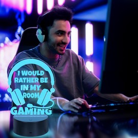 Gamer Gifts for Teenage Boy Girls Easter Basket Stuffer, Boyfriend Birthday Gift Cool Christmas Gift for Men Dad Son Daughter 2025 Graduation Gift, LED Light Up Gaming Lamp Acrylic Gaming Night Light