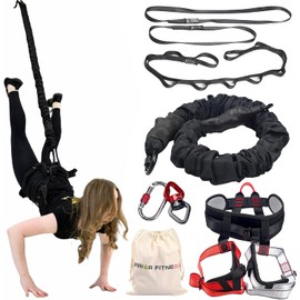 PRIOR FITNESS Bungee Fitness Set, Professional 4D Flying Exercise Bungee Kit with Rigging Hardware Heavy Duty Bungee Dance Rope Sturdy Antigravity Bungee Workout Equipment for Home Gym Studio L