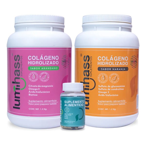 Colgeno Lumihass 2 Pzs Sabor Arndano Y Naranja Omega 3