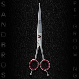 Large Straight Blade 8" Dog Grooming Scissors Shears Razor Sharp Big Finger Hole Scissors