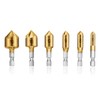 6-Piece HSS Countersink Drill Bit Set 90 Degree Chamfer Countersink