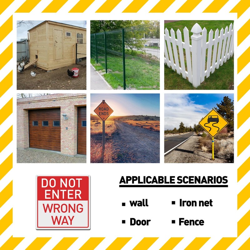 BTHUKO 12 x 12 inch “Do Not Enter - Wrong