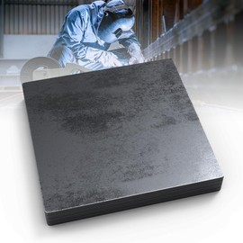 4 Pcs 10x10 Steel Plate - Steel Base Plate 10x10, Laser Cutting Square Weldable Metal Plates, Heavy Duty Hot Rolled Metal Plates for Construction Support and Welding Practice, 1/4" Thick