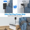6FT Ultra Flat Plug Extension Cord with 6 Outlets, Slim