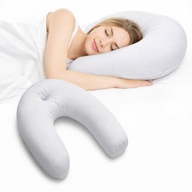 U-Shaped Side Sleeping Pillow – Soft Neck Support Cushion for Comfortable Sleep, Travel and Everyday Relaxation