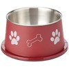 Trixie Plastic Coated Stainless Steel Long-Ear Bowl, 15 cm Diameter,