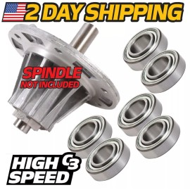 HD Switch (6 Pk) Deck Spindle Bearing Kit fits Bobcat 4171231 4115850 4165023 w/C3 Upgrade