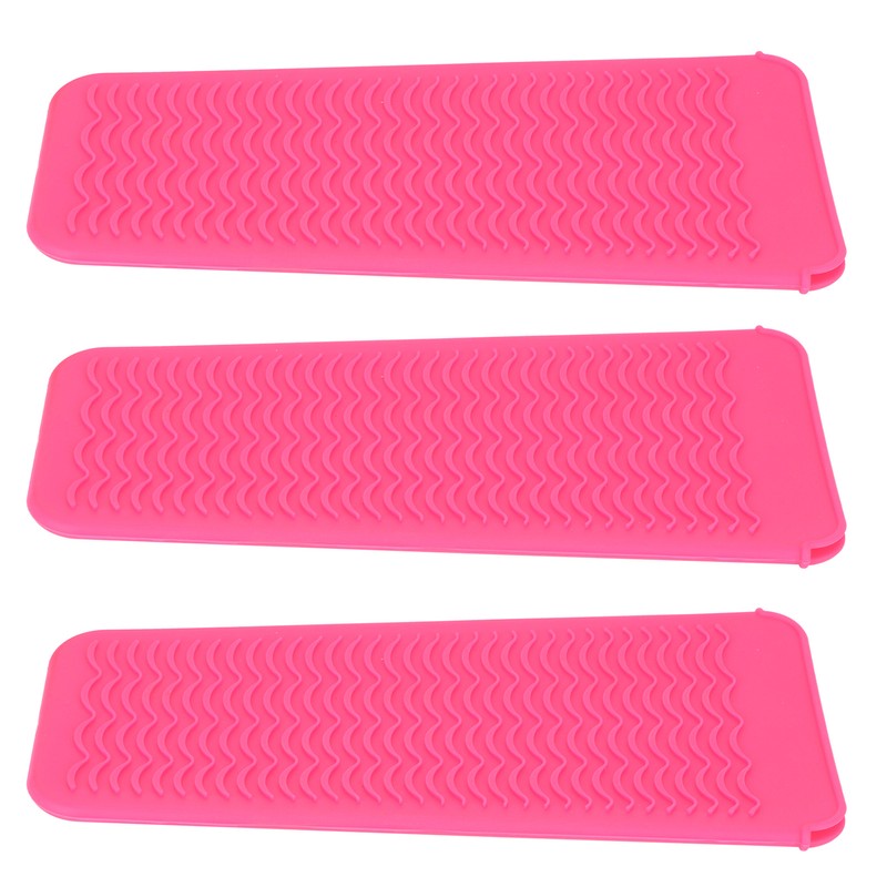 3Pcs Silicone Insulation Cover Heat Resistant Pouch for Hair Straightener