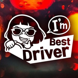 Best Driver 반사시트지 자동차스티커 Best Driver Reflective Film Car Sticker