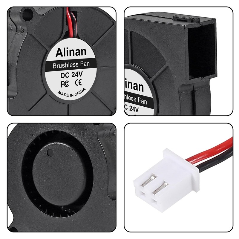 Alinan 4pcs 5015 50mm x 15mm 24V Dual Ball Brushless
