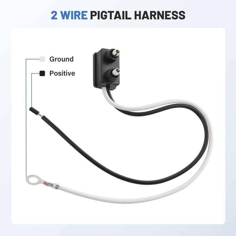 Oyviny 10PCS Trailer Light 2 Wire Pigtail Harness 10" Long,