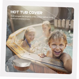 Totority 1Pc Round Hot Tub Cover Durable Bathtub Protector Outdoor Pool Shade Easy to Clean Portable
