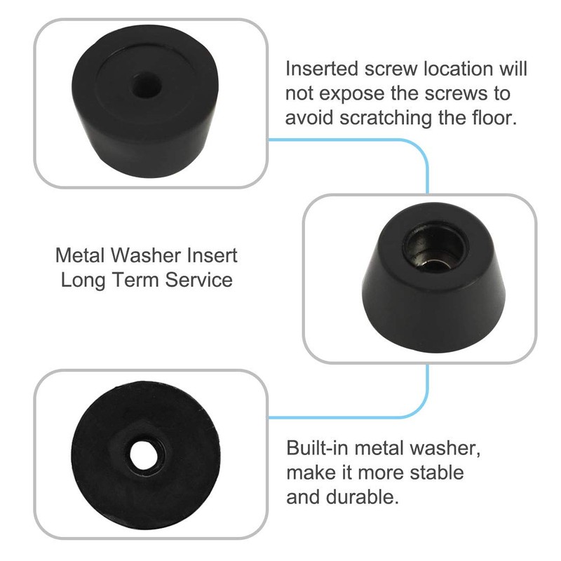 sourcing map Pack of 4 Rubber Feet Bumper Buffer Feet