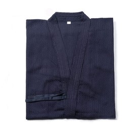 Kendo Gi Keikogi Cotton, Martial Arts Uniforms Jacket Light Weight Kendo Kimono Tops Shirts Costumes - Navy Blue 5'9"/ 175cm