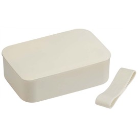 Skater NLP5-A Painted 1-Tier Lunch Box, 16.9 fl oz (500 ml), Inner Core and Belt Included, Smoke Beige, Made in Japan