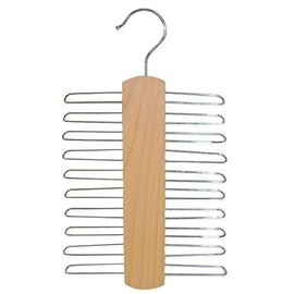 H & L Russel Lotus Wood Tie Organiser, 20 Bar