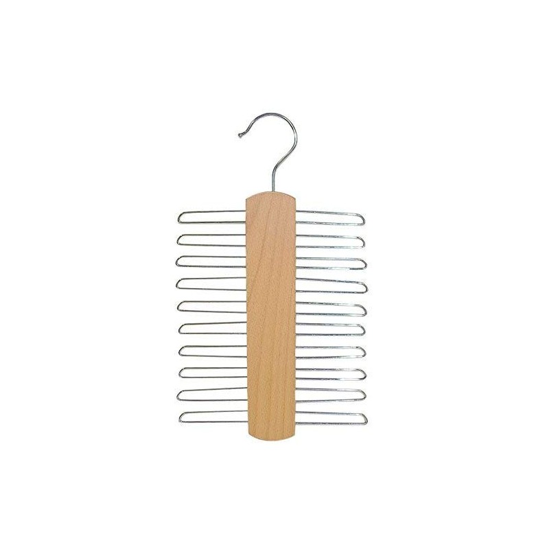 H & L Russel Lotus Wood Tie Organiser, 20 Bar