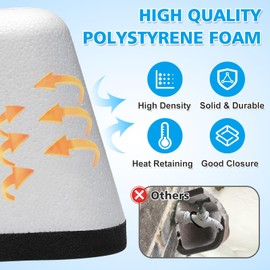 Cubiertas de llave al aire última intervensión para invierno, protector de espuma aislante contra la congelación para llave exterior, llave de agua, manguera de jardín, manguera de jardín y reutilizable, 2 unidades