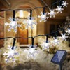 Fohil Solar String Lights Snowflake100LED 12M 8 Modes Waterproof Outdoor