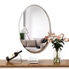 KOHROS Frameless Oval Mirror 20" x 28" Bathroom Wall Mirror